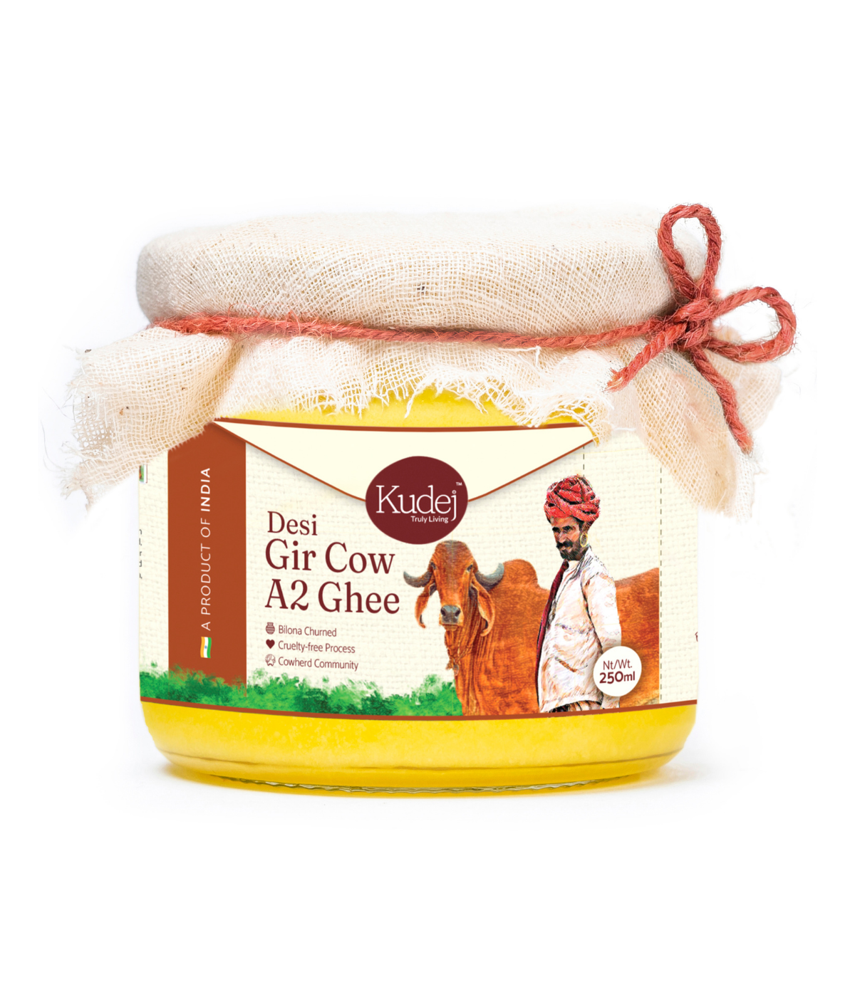 Kudej Desi Gir Cow Hand Churned A2 Ghee