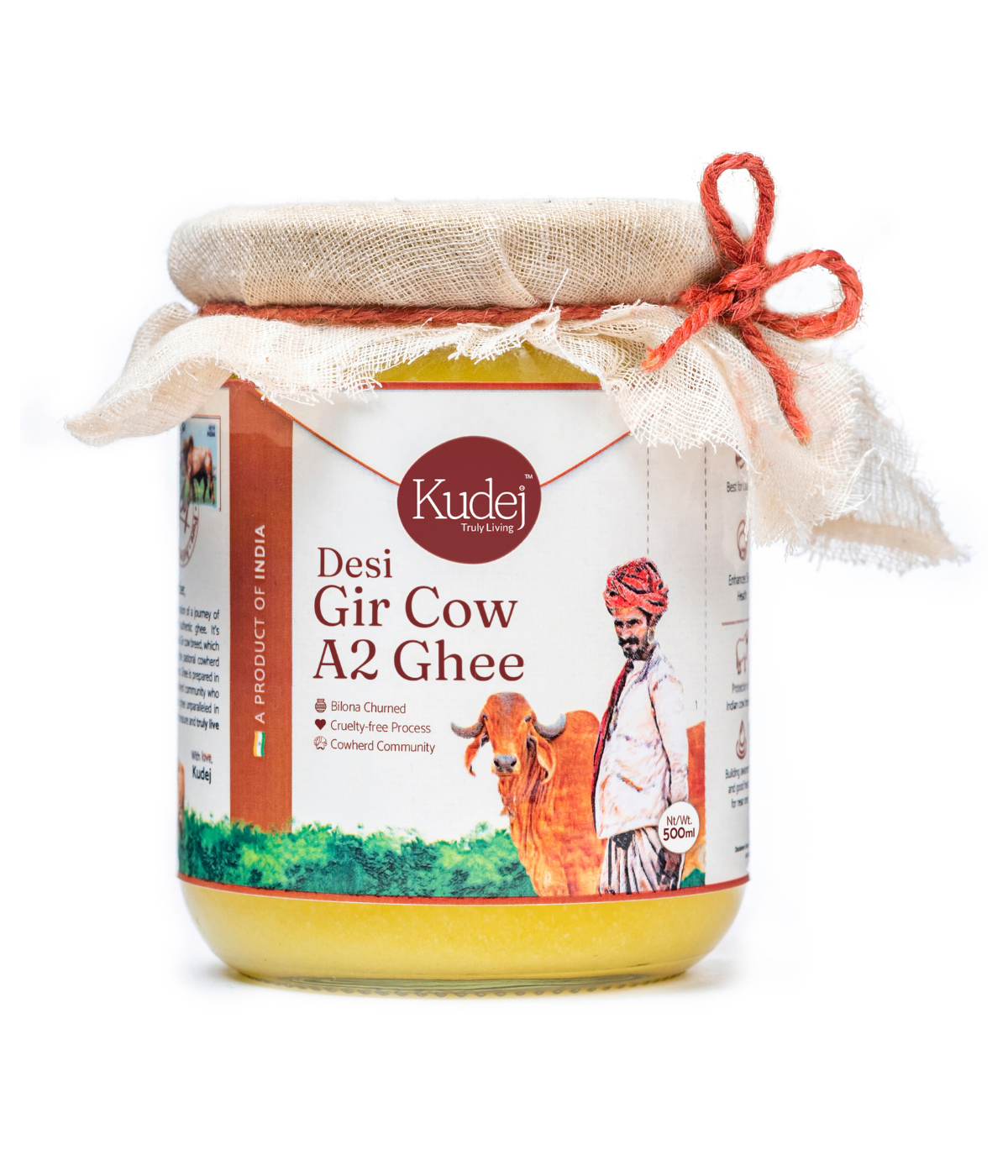 Kudej Desi Gir Cow Hand Churned A2 Ghee